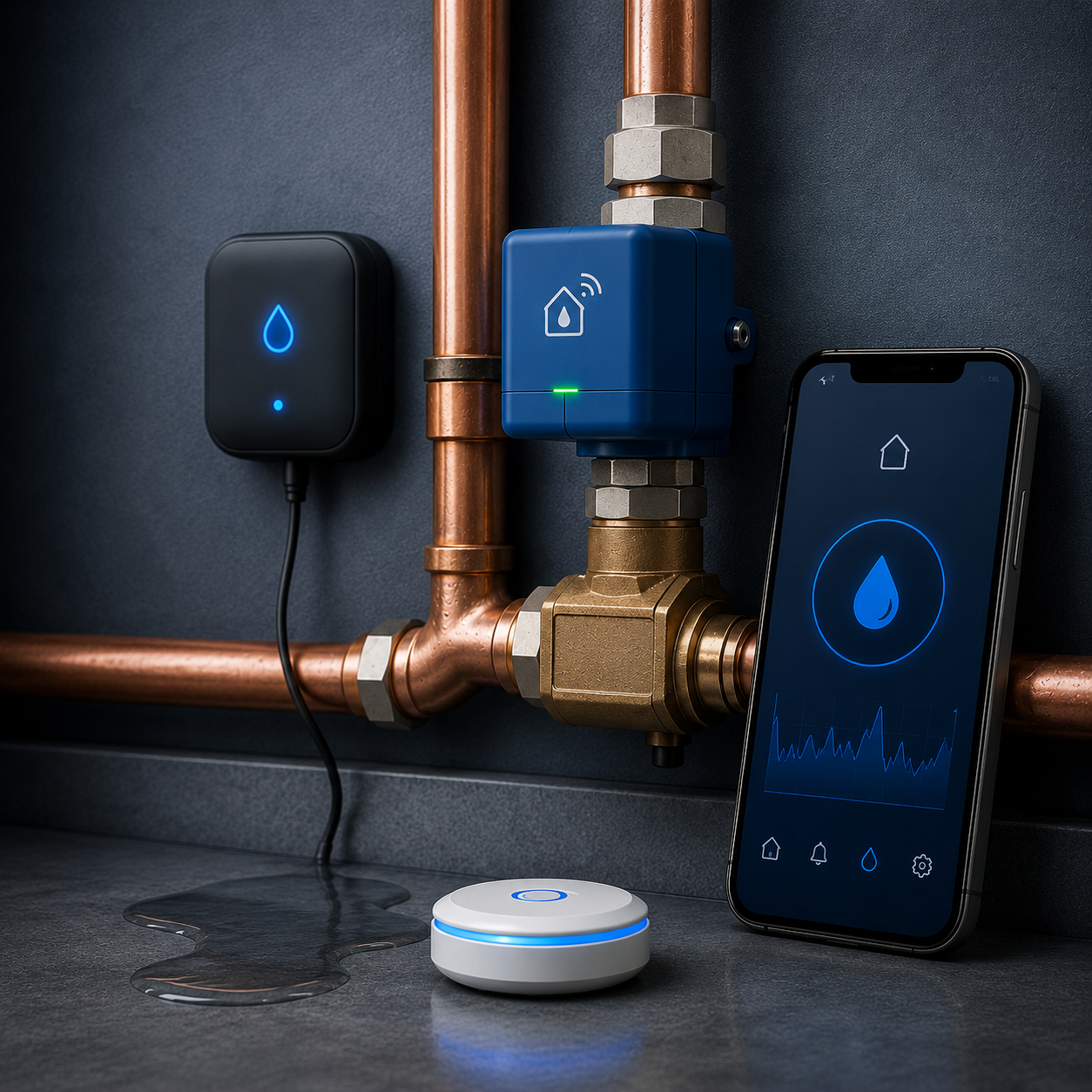 Smart home water monitoring system
